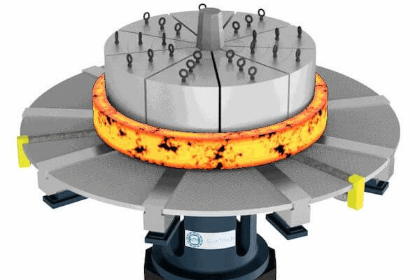 Forming hot-forged rings