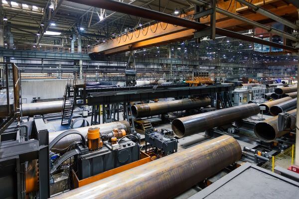 Forming pipes in industry