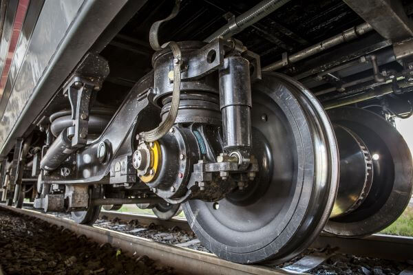 Steel wheels formed for trains
