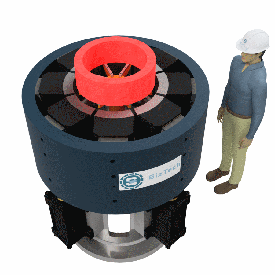 Metal forming a seamless ring with a shrinker